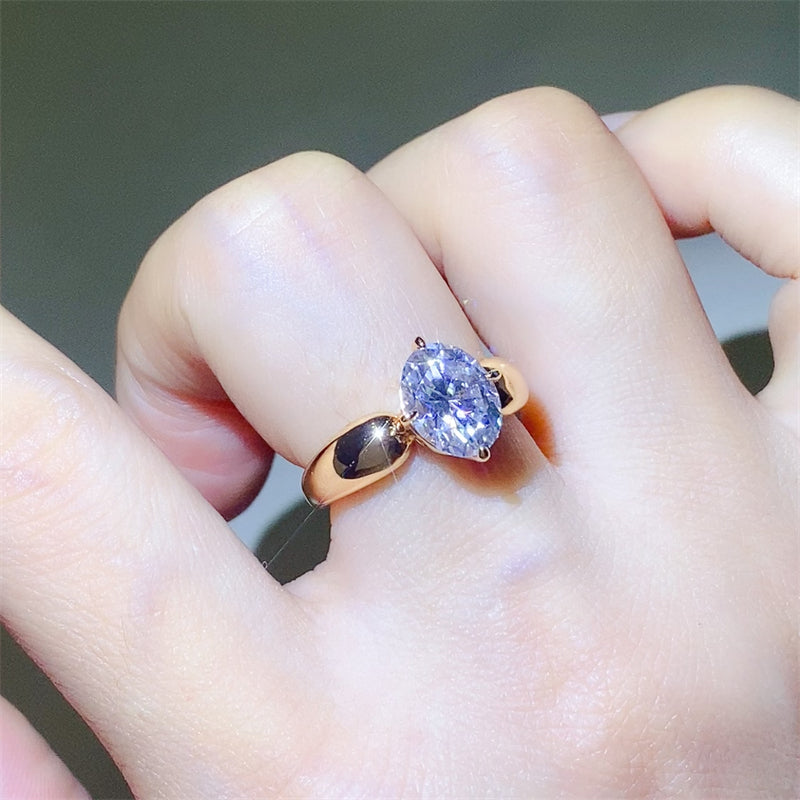 2 Carat Moissanite 925 Sterling Silver Ring-BT8D