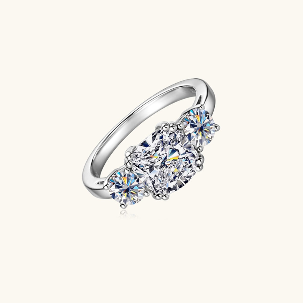 3.5 Carat Moissanite 925 Sterling Silver Ring-BT8D