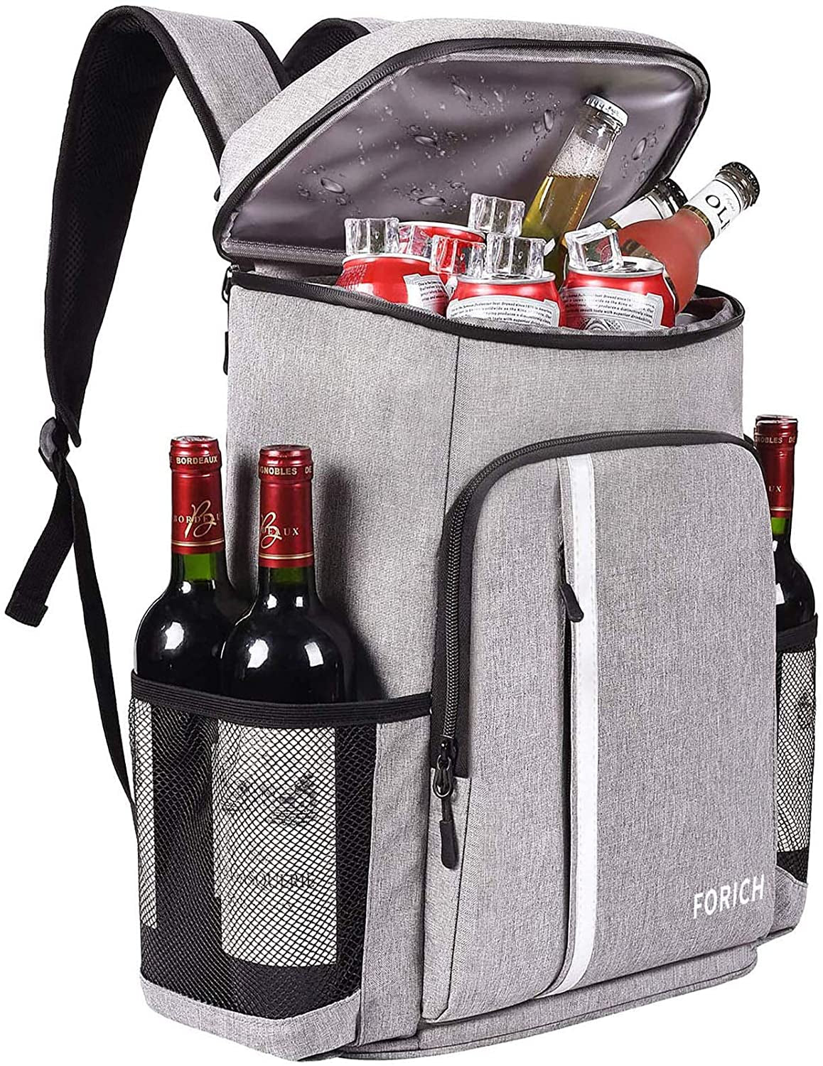 Backpack Cooler Leakproof Insulated Waterproof Backpack Cooler Bag, Lightweight Soft Beach Cooler Backpack for Men Women to Work Lunch Picnics Camping Hiking, 30 Cans-BT8D
