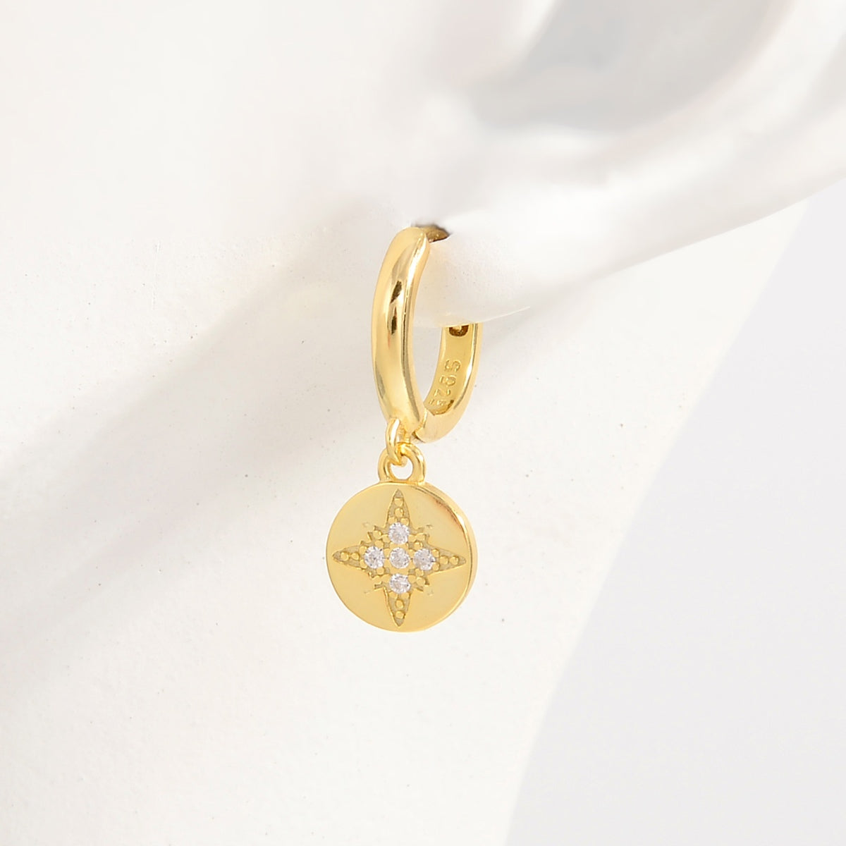 925 Sterling Silver Inlaid Zircon Earrings-BT8D