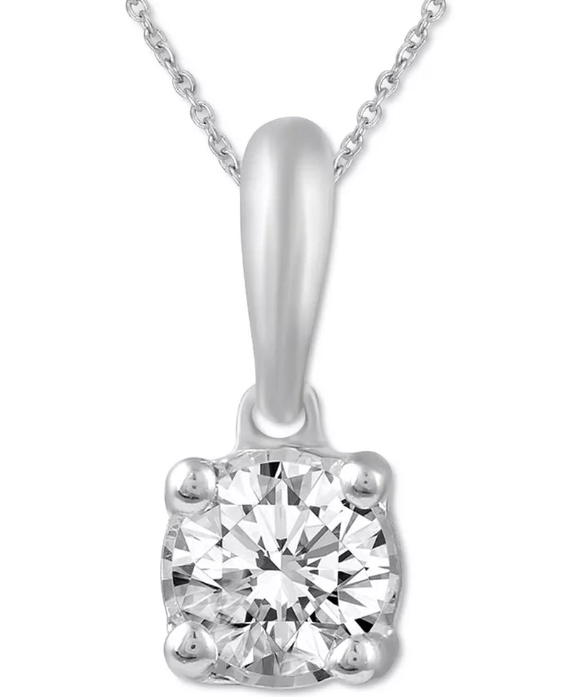 2-Pc. Set Diamond Solitaire Pendant Necklace & Matching Stud Earrings (5/8 Ct. T.W.) in 14K Gold-BT8D