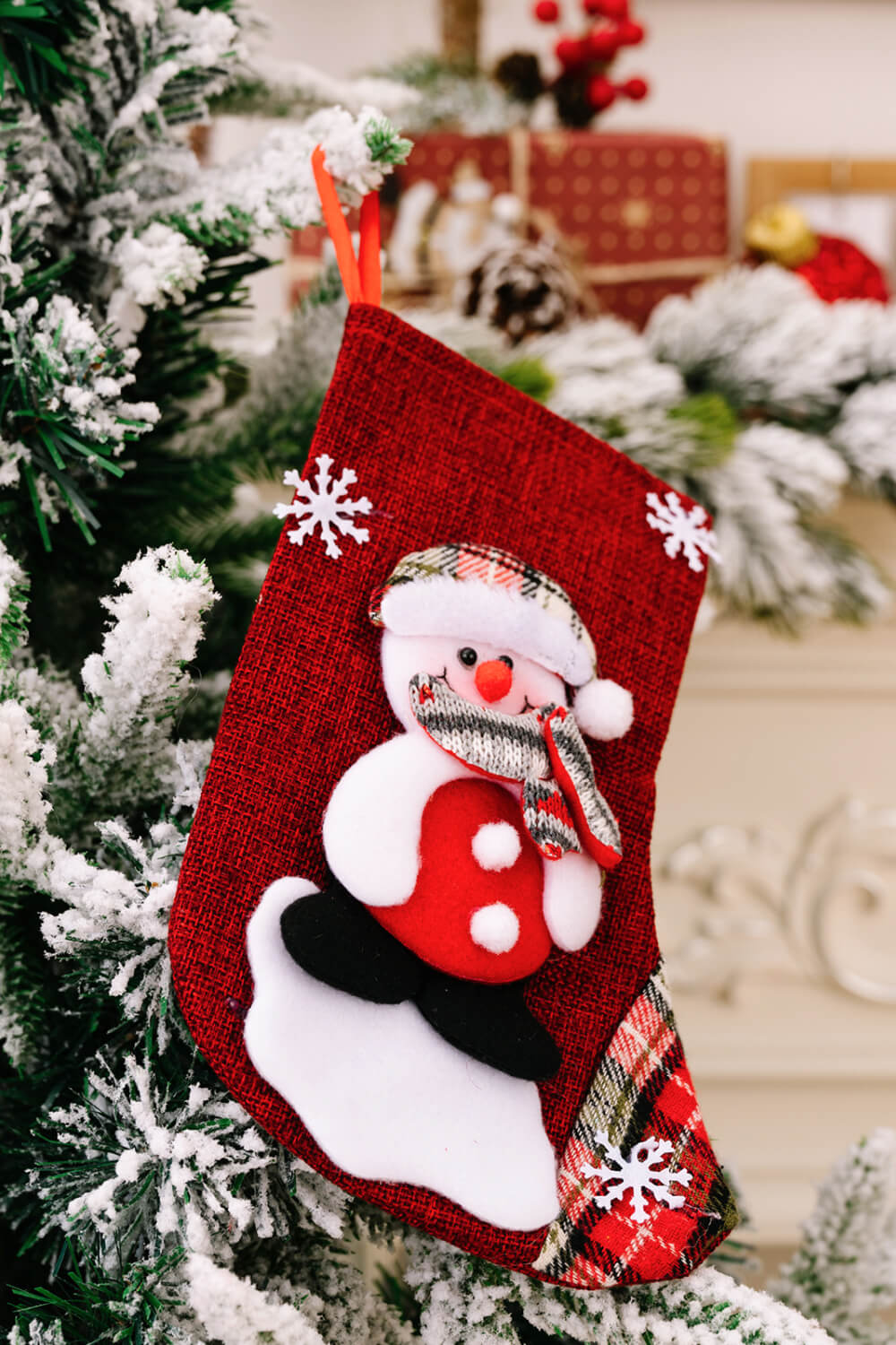 4-Pack Snowflake Christmas Stocking Hanging Widgets-BT8D