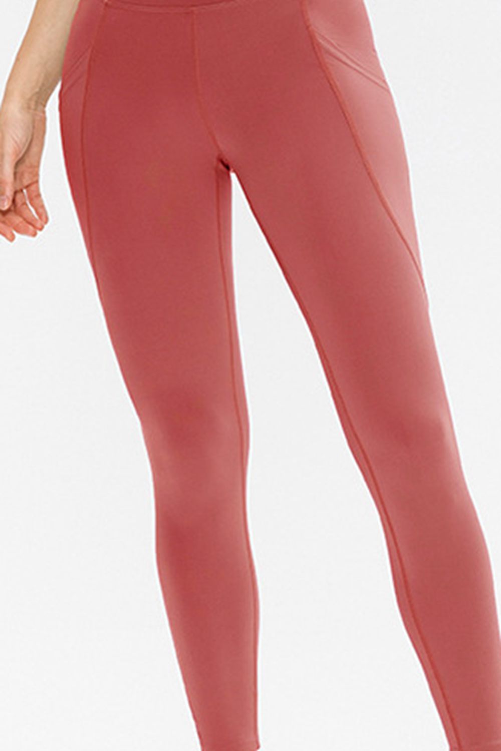 Slim Fit Long Active Leggings With Pockets