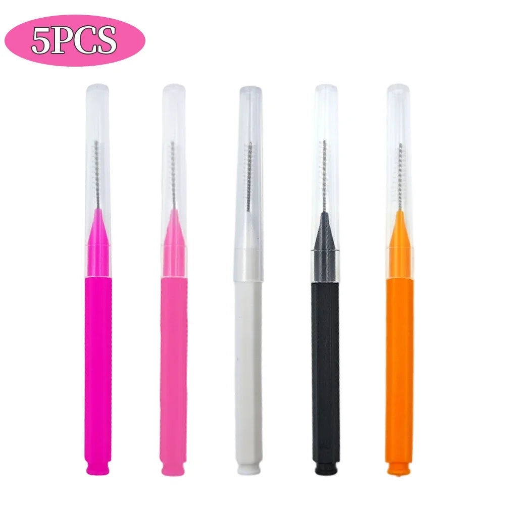 5/10/50PCS Mini Eyebrow Brush Brow Perm Brush Disposable Brow Lifting Brushes Bendable Micro Eyelash Brush Applicators Tools-BT8D