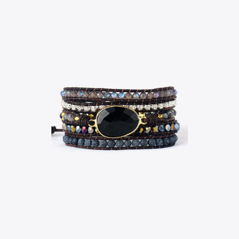 Agate Beaded Bracelet-BT8D