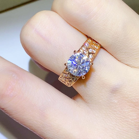 1.5 Carat 925 Sterling Silver Moissanite Ring-BT8D