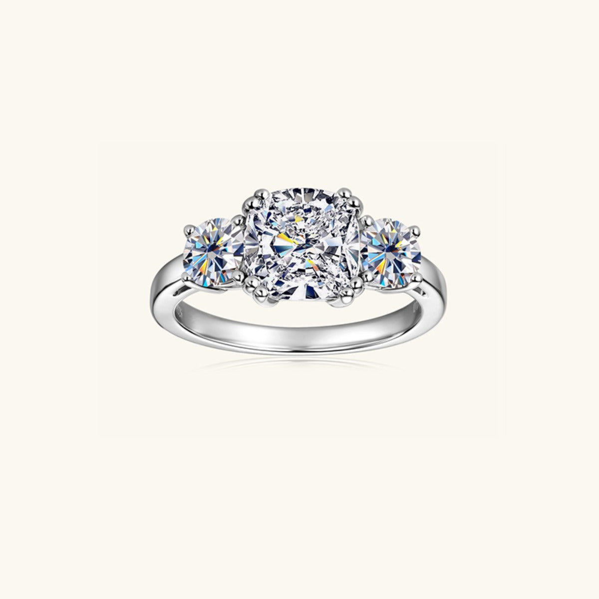 3.5 Carat Moissanite 925 Sterling Silver Ring-BT8D