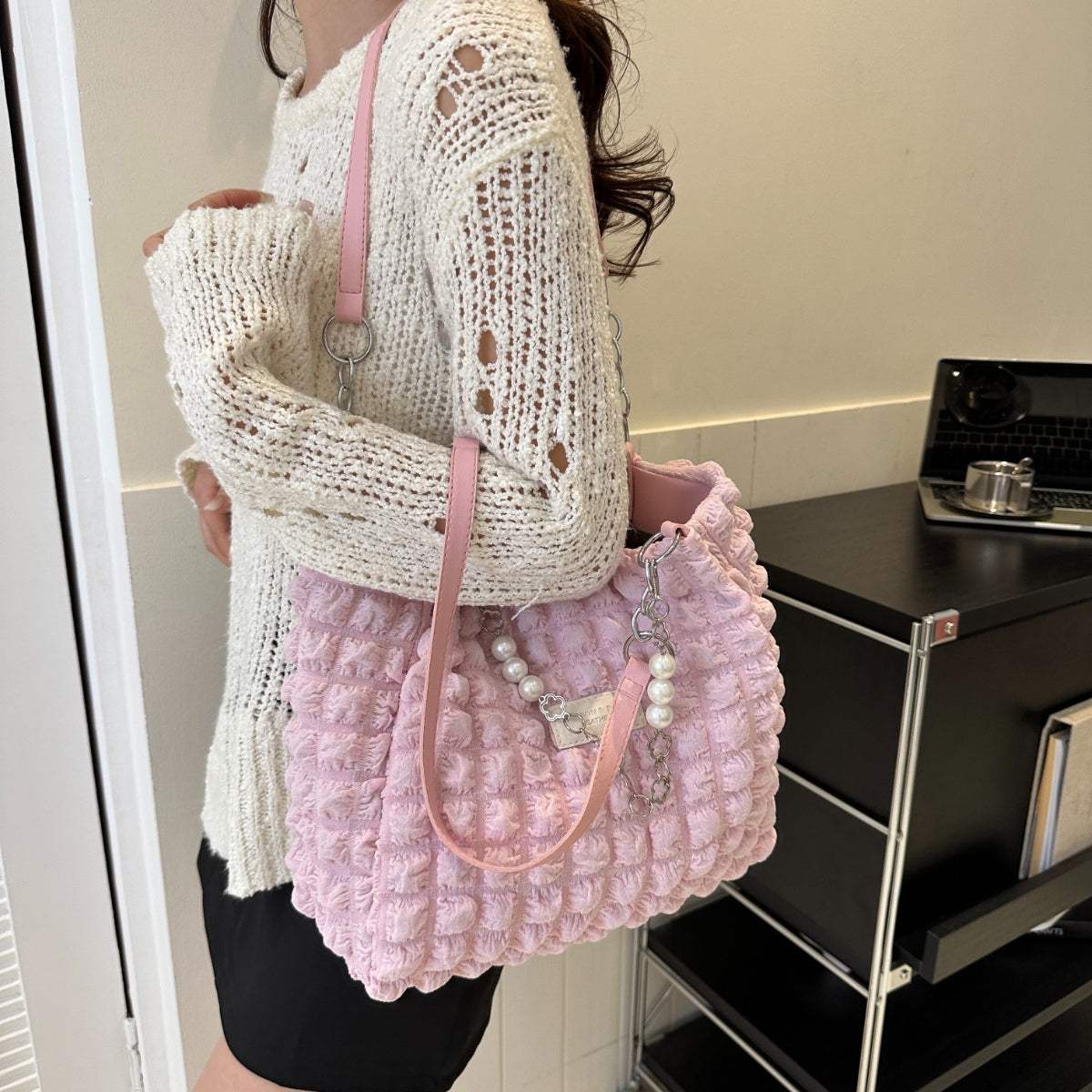 Bubble Textured Tote Bag-BT8D