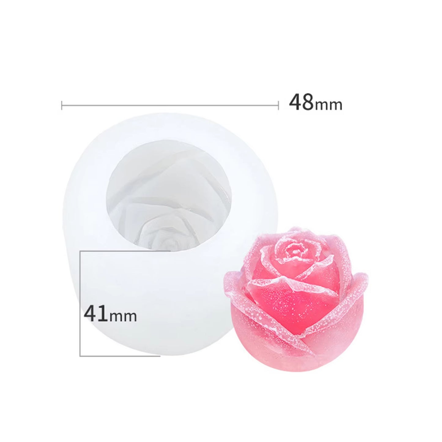3D Silicone Rose Shape Ice Cube Maker Ice Cream Silicone Mold Ice Ball Maker Reusable Whiskey Cocktail Mould Форма Для Льда HE-BT8D