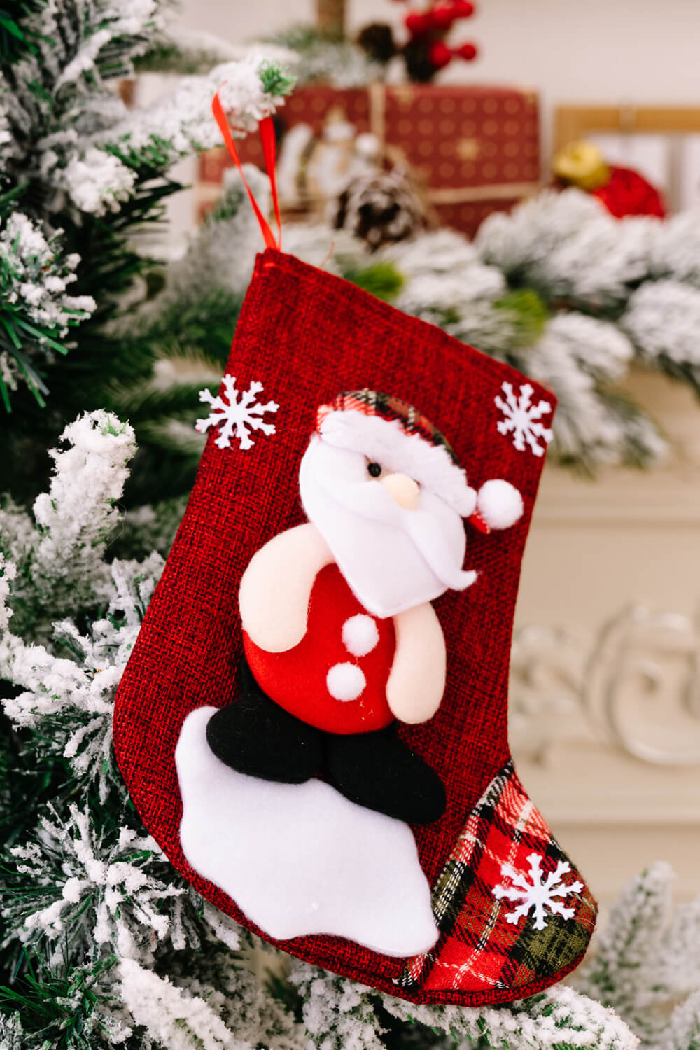 4-Pack Snowflake Christmas Stocking Hanging Widgets-BT8D