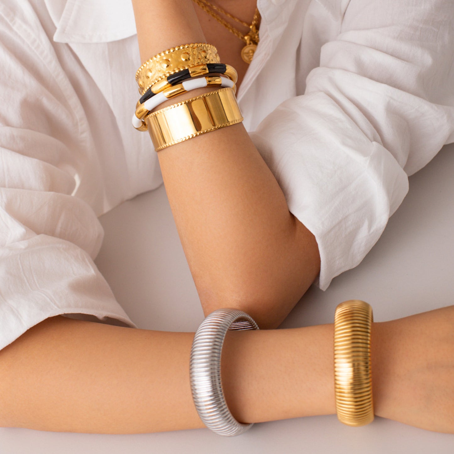 18K Gold-Plated Stainless Steel Bracelet-BT8D