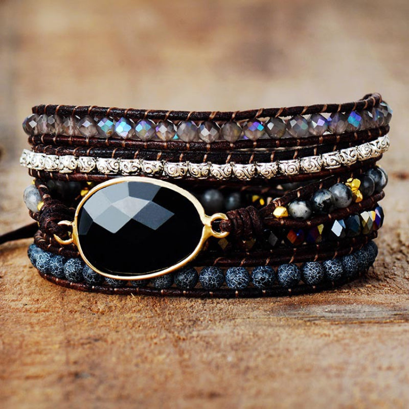 Agate Beaded Bracelet-BT8D