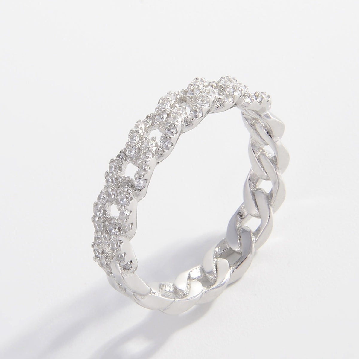 925 Sterling Silver Inlaid Zircon Ring-BT8D