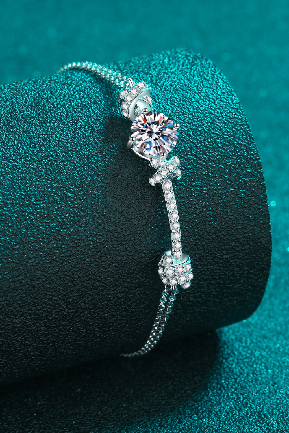 2 Carat Moissanite 925 Sterling Silver Bracelet-BT8D