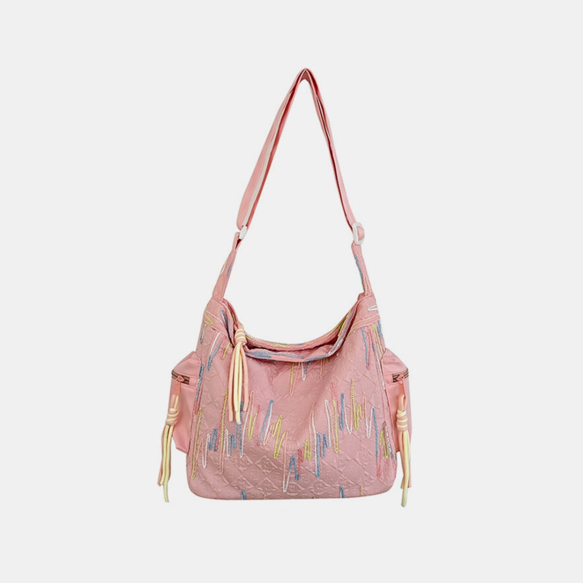 Contrast Texture Shoulder Bag-BT8D
