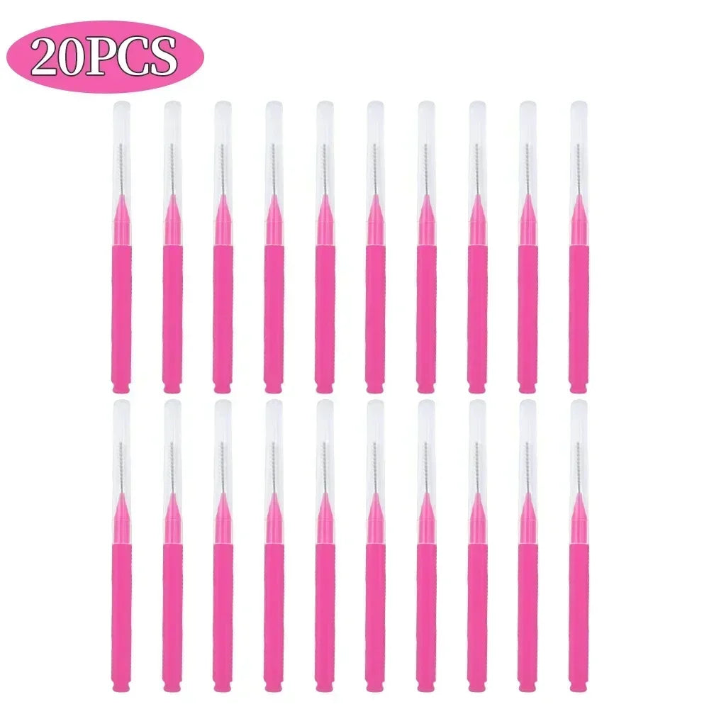 5/10/50PCS Mini Eyebrow Brush Brow Perm Brush Disposable Brow Lifting Brushes Bendable Micro Eyelash Brush Applicators Tools-BT8D