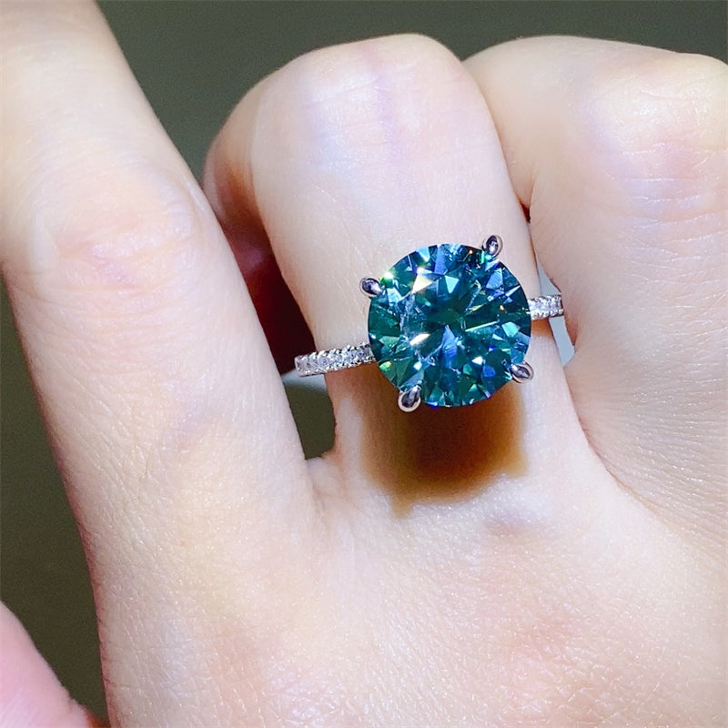 5 Carat Moissanite Zircon 925 Sterling Silver Ring-BT8D