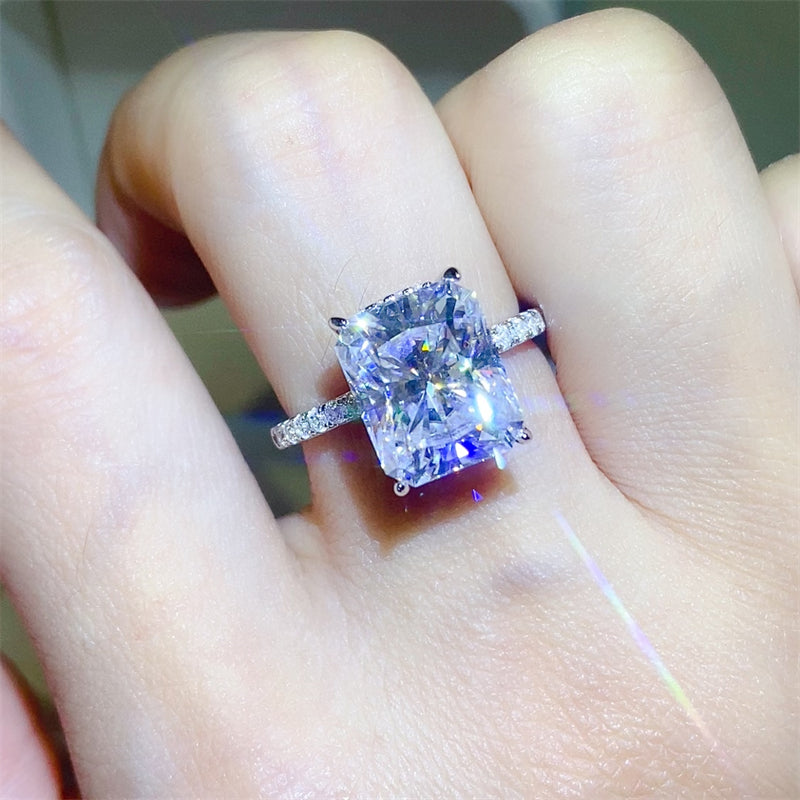 5 Carat Moissanite Zircon 925 Sterling Silver Ring-BT8D