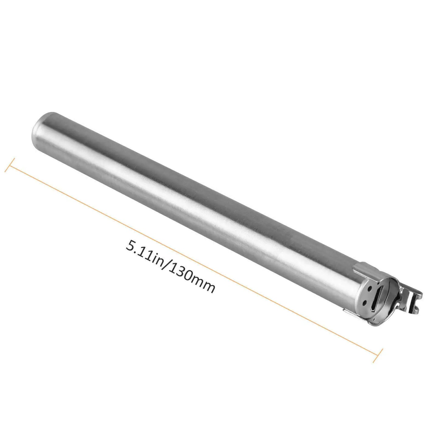 5" LED USB Rechargeable Mini Tactical Flashlight Stainless Steel Torch Pen Light-BT8D