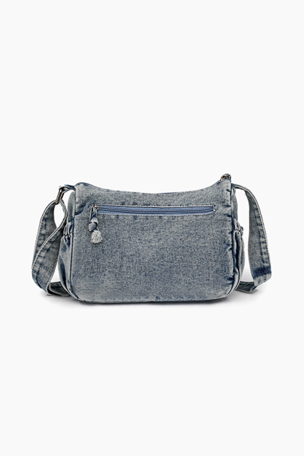 Adjustable Strap Denim Crossbody Bag-BT8D