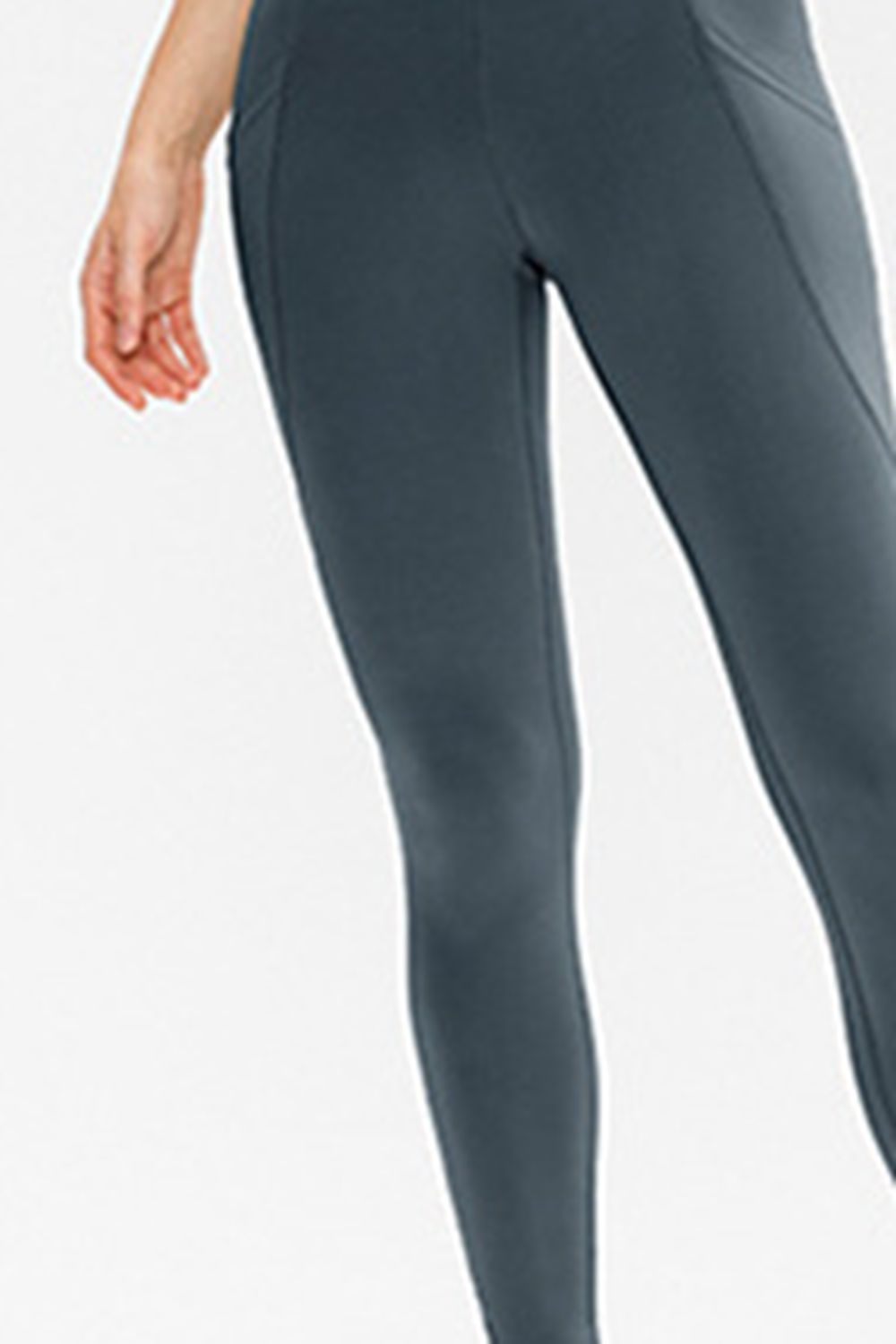 Slim Fit Long Active Leggings With Pockets