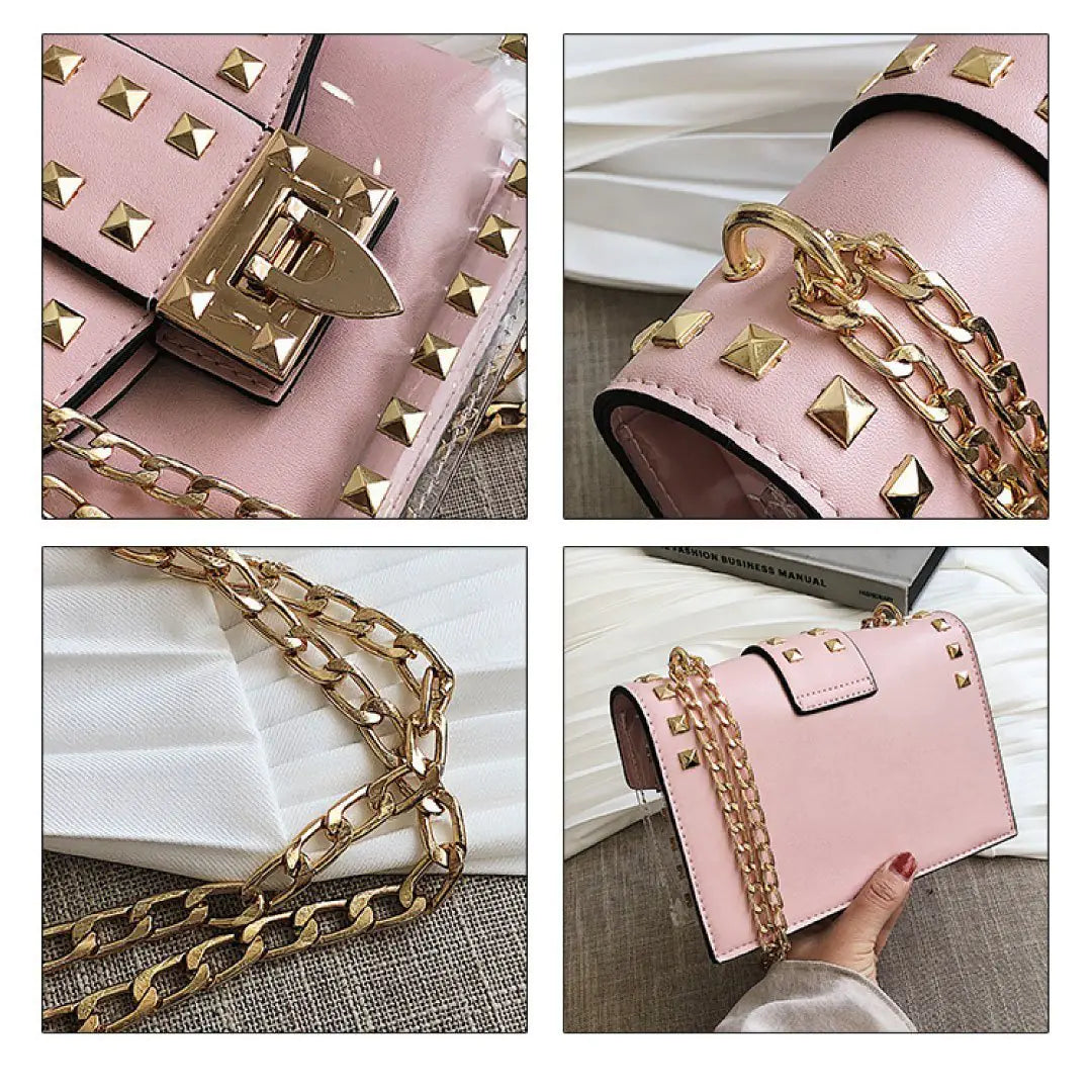 Betty Shoulder Bag -Clear/Rose-BT8D
