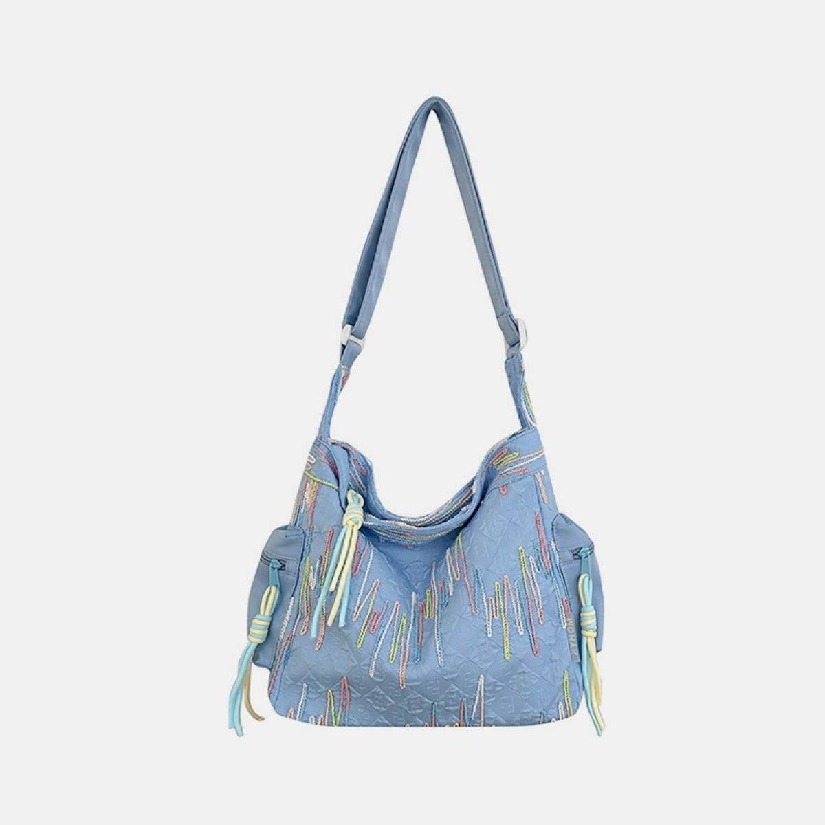 Contrast Texture Shoulder Bag-BT8D