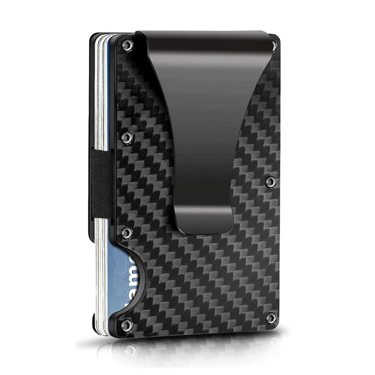 Carbon Fiber Minimalist Credit Card Holder & Money Clip Wallet for Men-BT8D