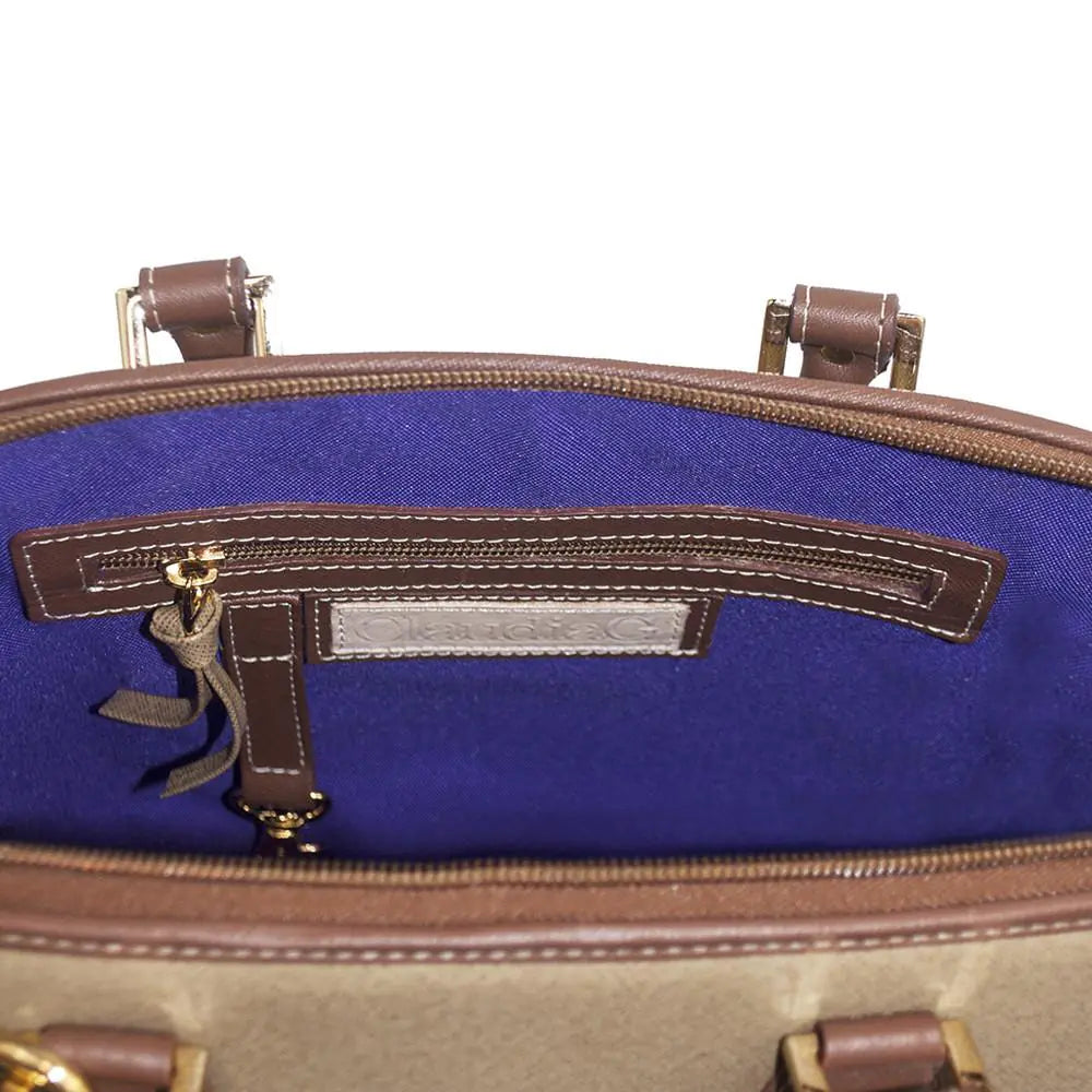 Antonia Leather Handbag- Tan/Caramel-BT8D