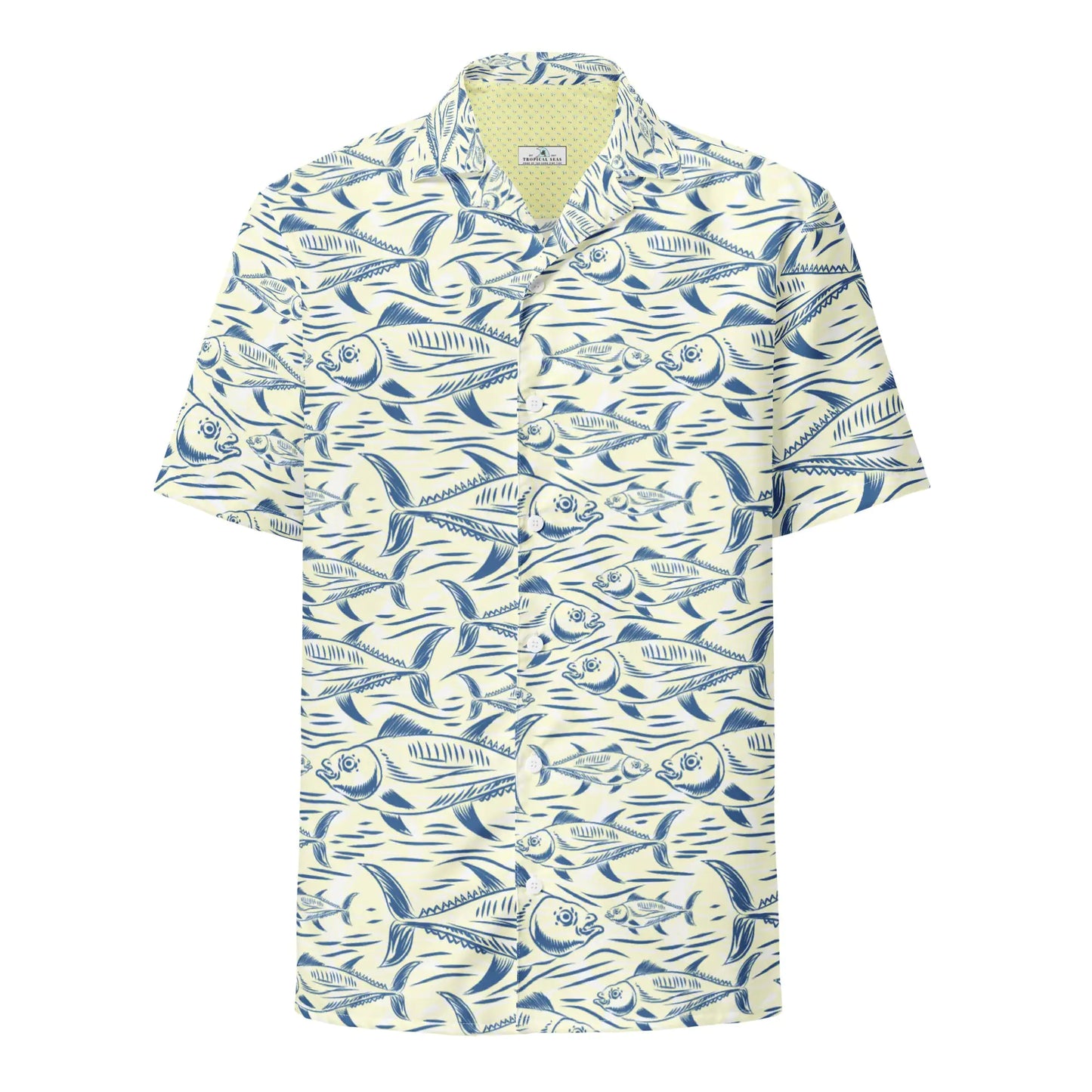 Bonito Island Hawaiian Button Shirt: Dive into Tuna Mayhem!-BT8D