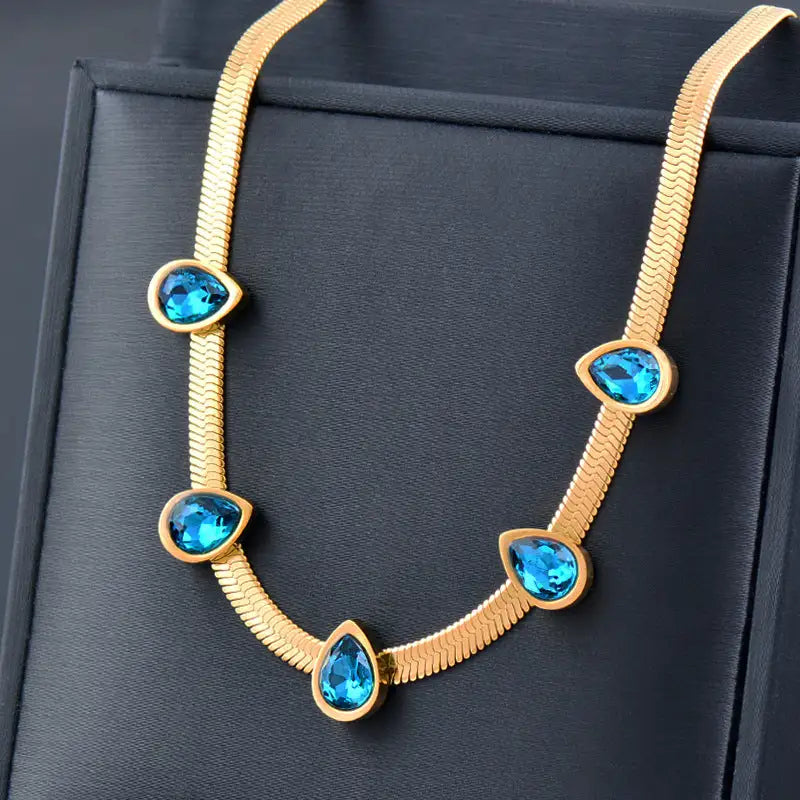 Azure necklace-BT8D