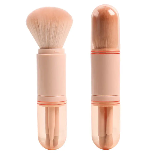 4-in-1 Retractable Mini Makeup Brush Set-BT8D