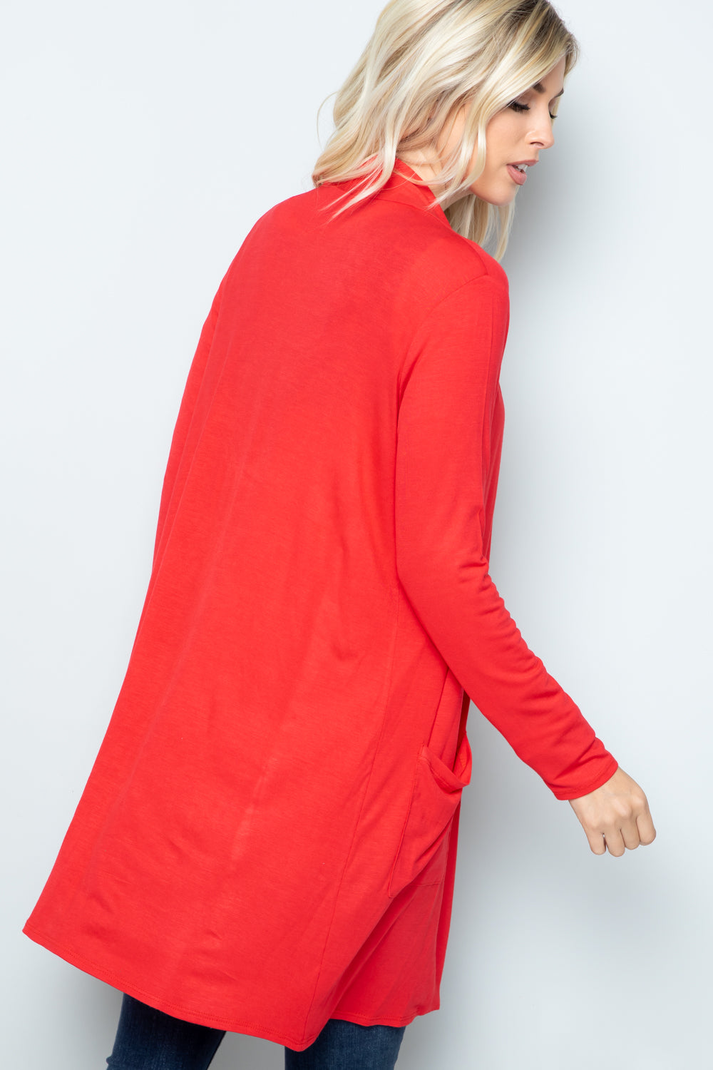 Celeste Full Size Open Front Cardigan with Pockets-BT8D