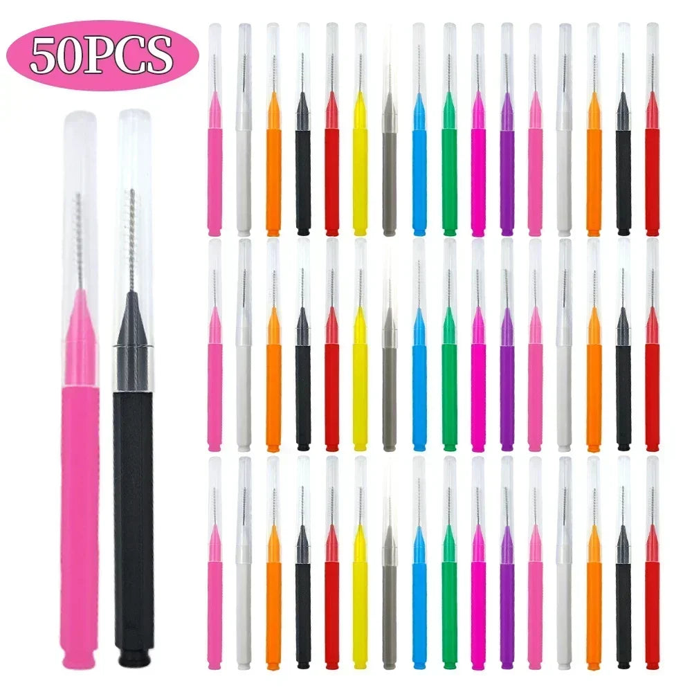 5/10/50PCS Mini Eyebrow Brush Brow Perm Brush Disposable Brow Lifting Brushes Bendable Micro Eyelash Brush Applicators Tools-BT8D
