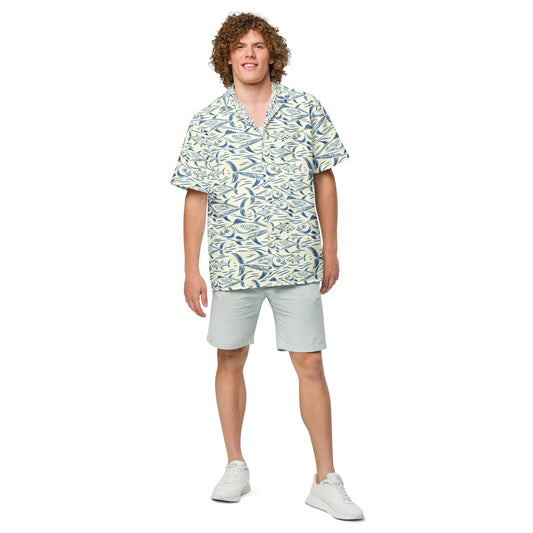 Bonito Island Hawaiian Button Shirt: Dive into Tuna Mayhem!-BT8D