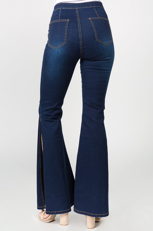 American Bazi Side Slit Flare Jeans-BT8D