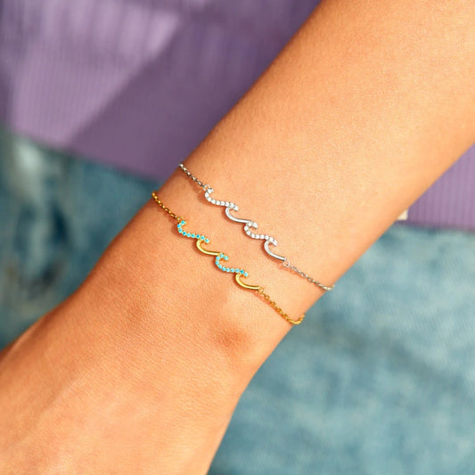 925 Sterling Silver Zircon Bracelet-BT8D