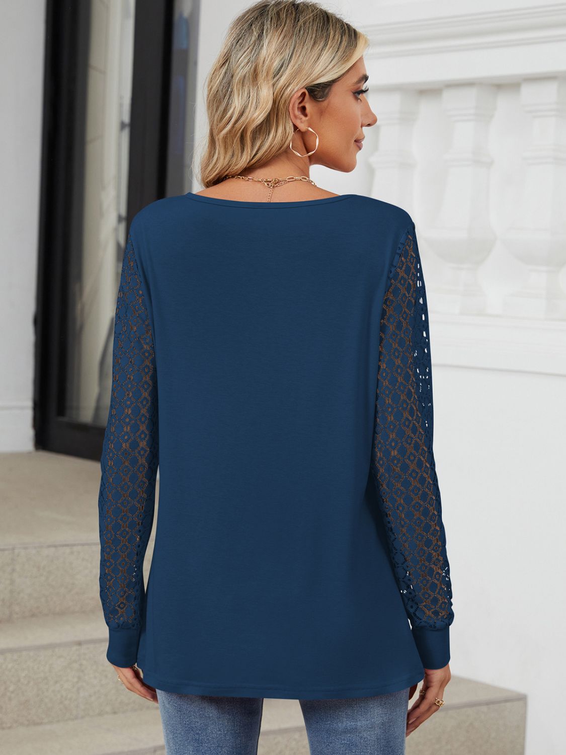Cutout Round Neck Long Sleeve T-Shirt-BT8D