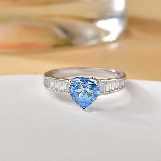 2 Carat Moissanite 925 Sterling Silver Ring-BT8D