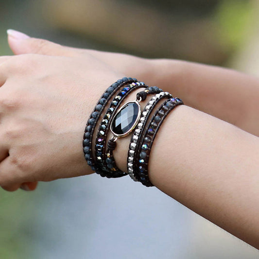 Agate Beaded Bracelet-BT8D