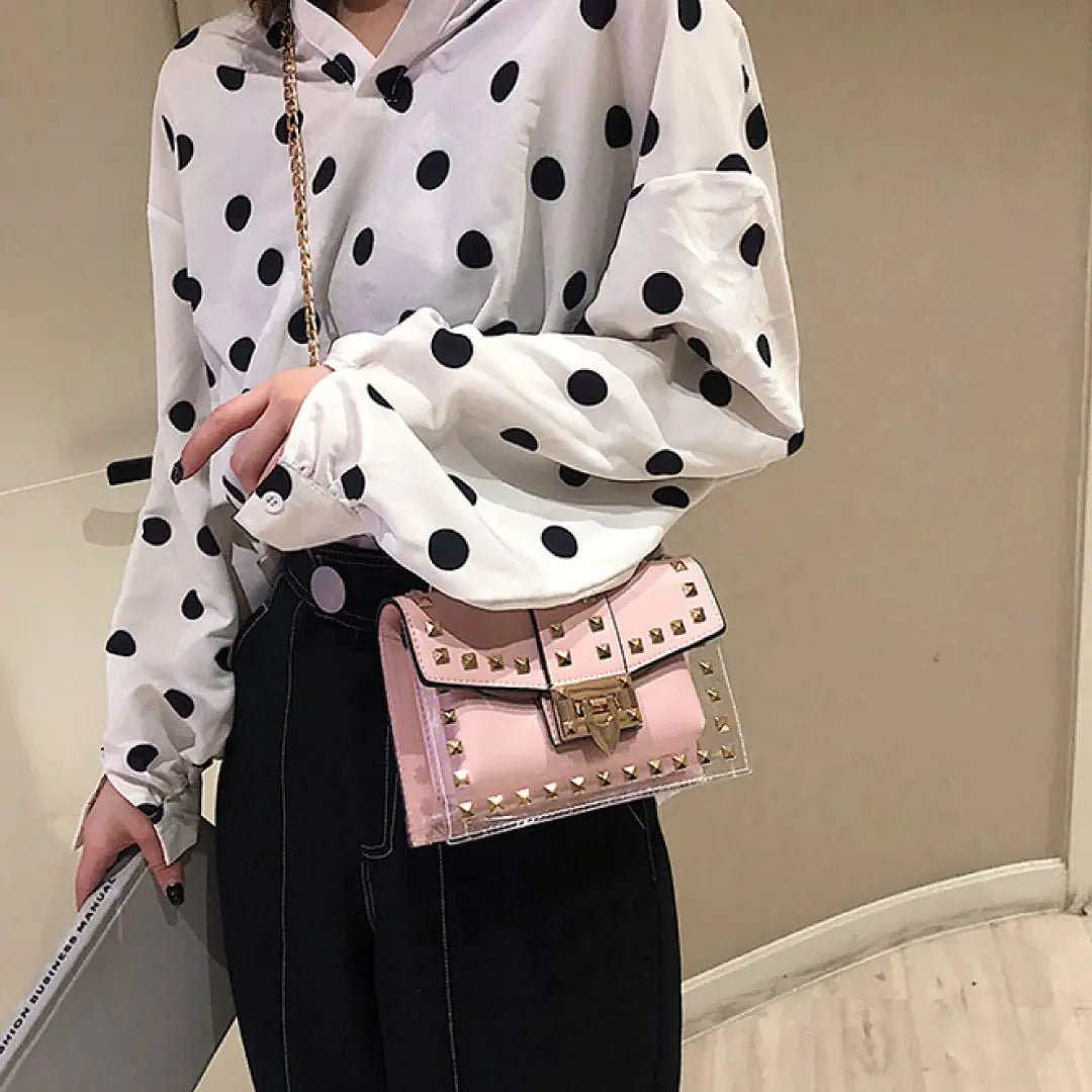 Betty Shoulder Bag -Clear/Rose-BT8D