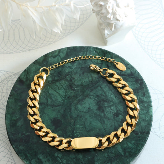 18K Gold-Plated Titanium Steel Bracelet-BT8D