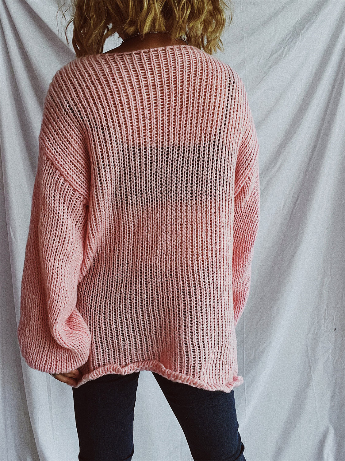 Boat Neck Dropped Shoulder Sweater-BT8D