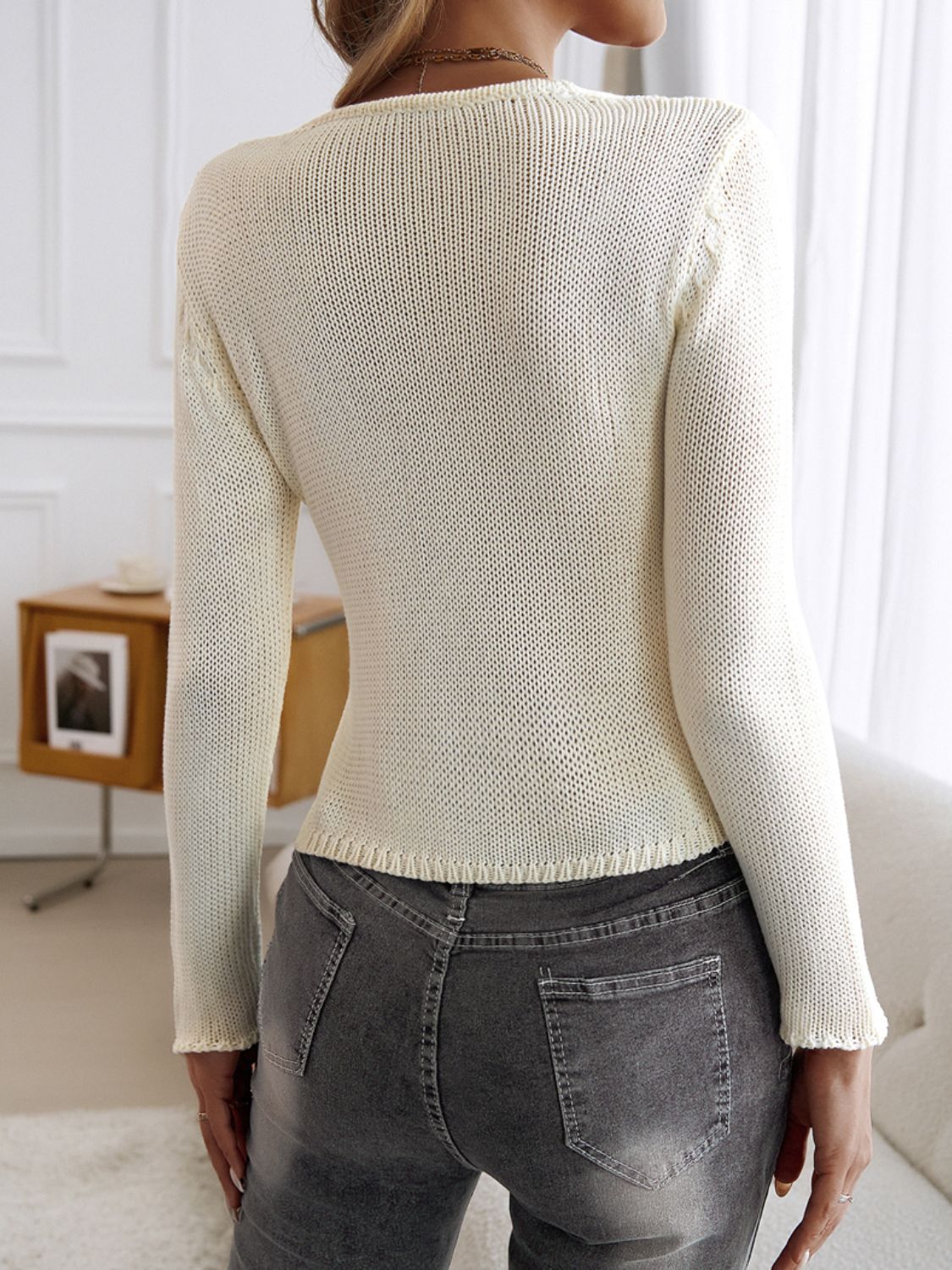 Devine Long Sleeve Cropped Cardigan-BT8D