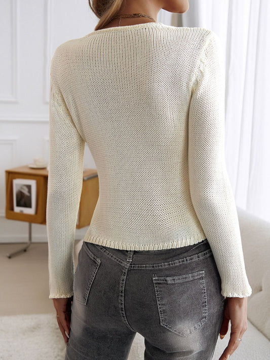 Devine Long Sleeve Cropped Cardigan-BT8D