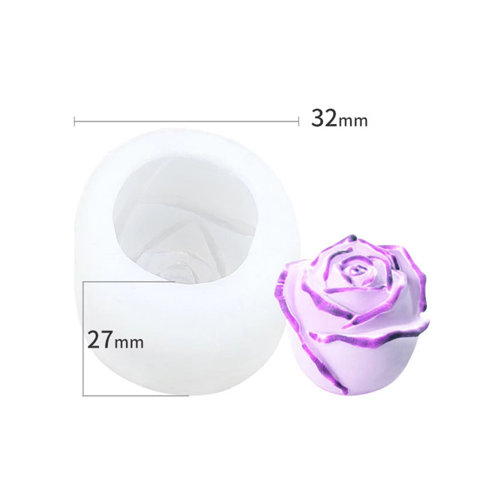 3D Silicone Rose Shape Ice Cube Maker Ice Cream Silicone Mold Ice Ball Maker Reusable Whiskey Cocktail Mould Форма Для Льда HE-BT8D