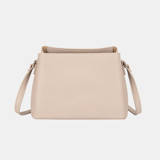 David Jones PU Leather Crossbody Bag-BT8D