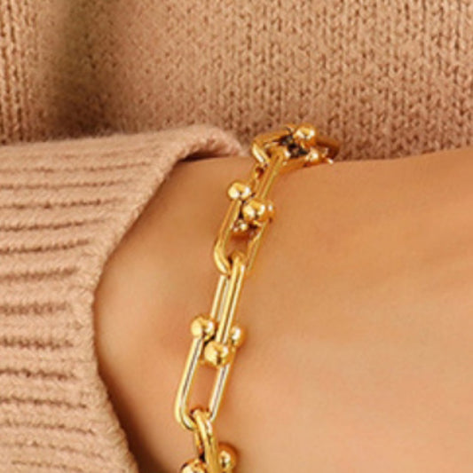 Chunky Chain Titanium Steel Bracelet-BT8D
