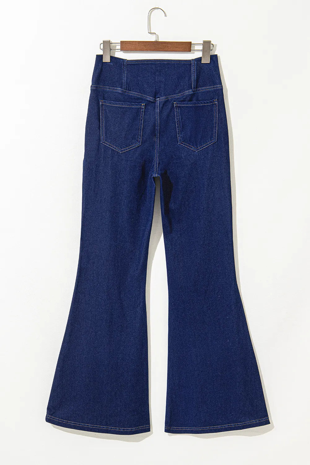 Asymmetric Waist Flare Jeans-BT8D
