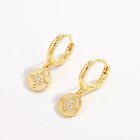 925 Sterling Silver Inlaid Zircon Earrings-BT8D